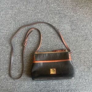 Dooney & Bourke Crossbody Bag Black and Brown with Adjustable Strap